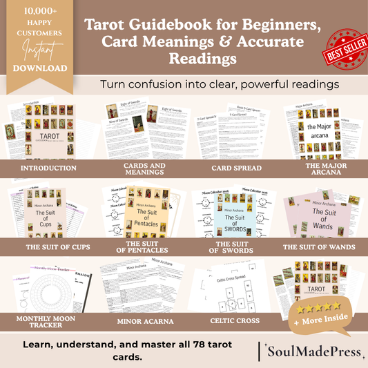 Tarot Guidebook for Beginners: 78 Card Meanings, Tarot Spreads, Intuitive Reading & Spiritual Guidance System
