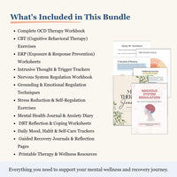 Ultimate OCD Recovery Bundle Printable – OCD Therapy Workbook, Nervous System Regulation & Mental Health Journal PDF