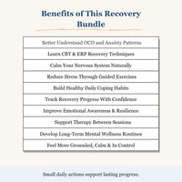 Ultimate OCD Recovery Bundle Printable – OCD Therapy Workbook, Nervous System Regulation & Mental Health Journal PDF