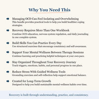 Ultimate OCD Recovery Bundle Printable – OCD Therapy Workbook, Nervous System Regulation & Mental Health Journal PDF