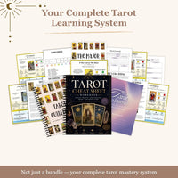 Ultimate Tarot Learning Bundle: Tarot Guidebook, Cheat Sheet, Journal, 78 Card Meanings & Tarot Spreads, free bonus