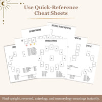 Ultimate Tarot Learning Bundle: Tarot Guidebook, Cheat Sheet, Journal, 78 Card Meanings & Tarot Spreads, free bonus