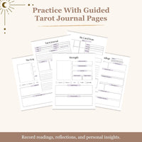 Ultimate Tarot Learning Bundle: Tarot Guidebook, Cheat Sheet, Journal, 78 Card Meanings & Tarot Spreads, free bonus