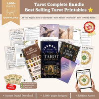 Ultimate Tarot Learning Bundle: Tarot Guidebook, Cheat Sheet, Journal, 78 Card Meanings & Tarot Spreads, free bonus