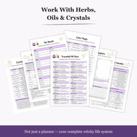 Ultimate Witchy Planner Bundle 2026-2027, Moon Manifestation, Tarot, Astrology, Lunar Calendar, Spell Book & Spiritual Growth Workbook