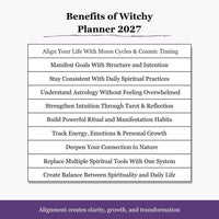 Ultimate Witchy Planner Bundle 2026-2027, Moon Manifestation, Tarot, Astrology, Lunar Calendar, Spell Book & Spiritual Growth Workbook