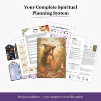 Ultimate Witchy Planner Bundle 2026-2027, Moon Manifestation, Tarot, Astrology, Lunar Calendar, Spell Book & Spiritual Growth Workbook