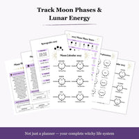 Ultimate Witchy Planner Bundle 2026-2027, Moon Manifestation, Tarot, Astrology, Lunar Calendar, Spell Book & Spiritual Growth Workbook