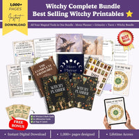 Ultimate Witchy Planner Bundle 2027–2026 | Grimoire, Book of Shadows | Moon Manifestation Planner, Tarot Journal, Lunar Calendar, Astrology Planner & Spell Book